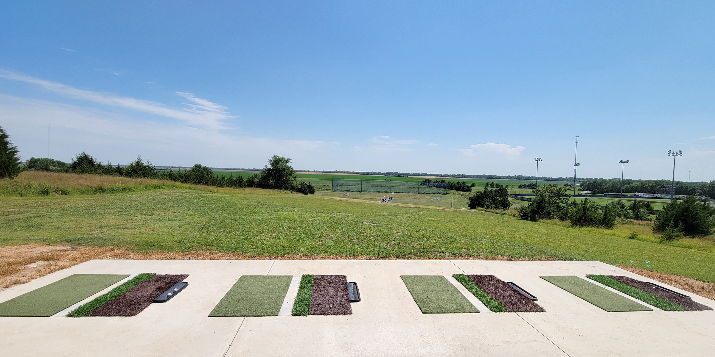 Barton Golf Range hitting pads