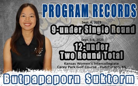 Sukterm sets pair of program records, Barton women's golf finishes second at Kansas Women's Intercollegiate #GoBarton